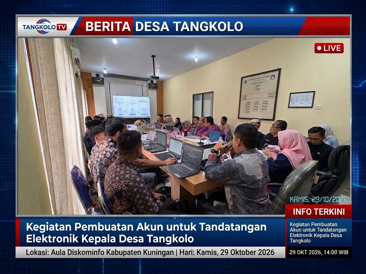 Tingkatkan Pelayanan Digital Desa, Kepala Desa Tangkolo Ikuti Pembuatan Akun Tanda Tangan Elektronik